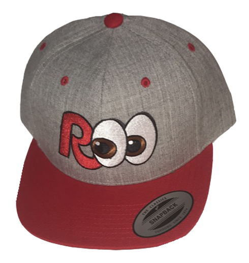 R👀 Trucker Hat🧢 - Grey/Red